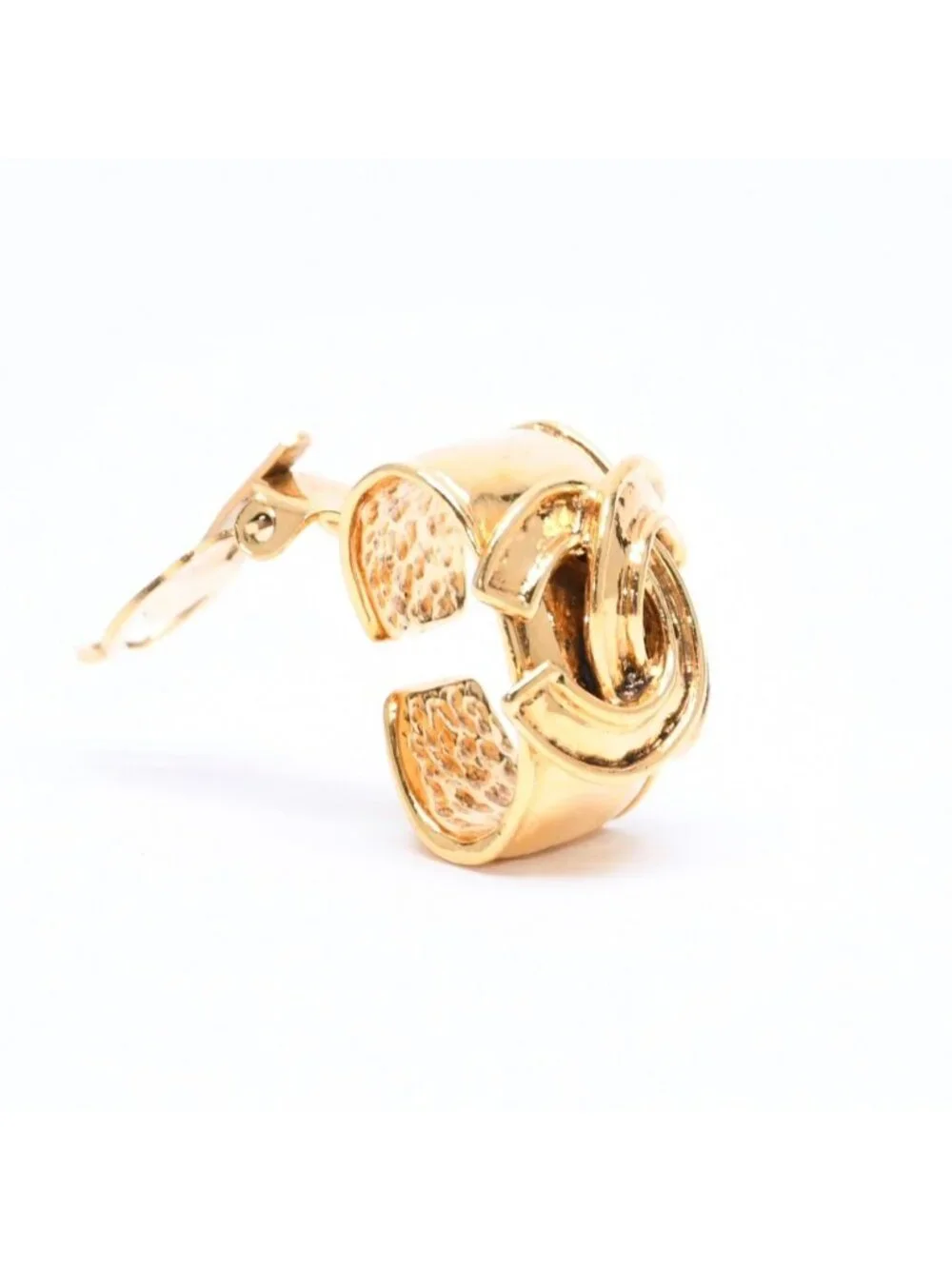 Chanel 94P Earrings CC Logo Gold Stamp Weight